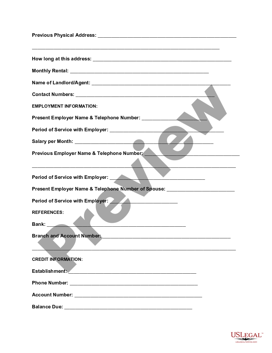 Louisiana Rental Application For House Us Legal Forms 0375
