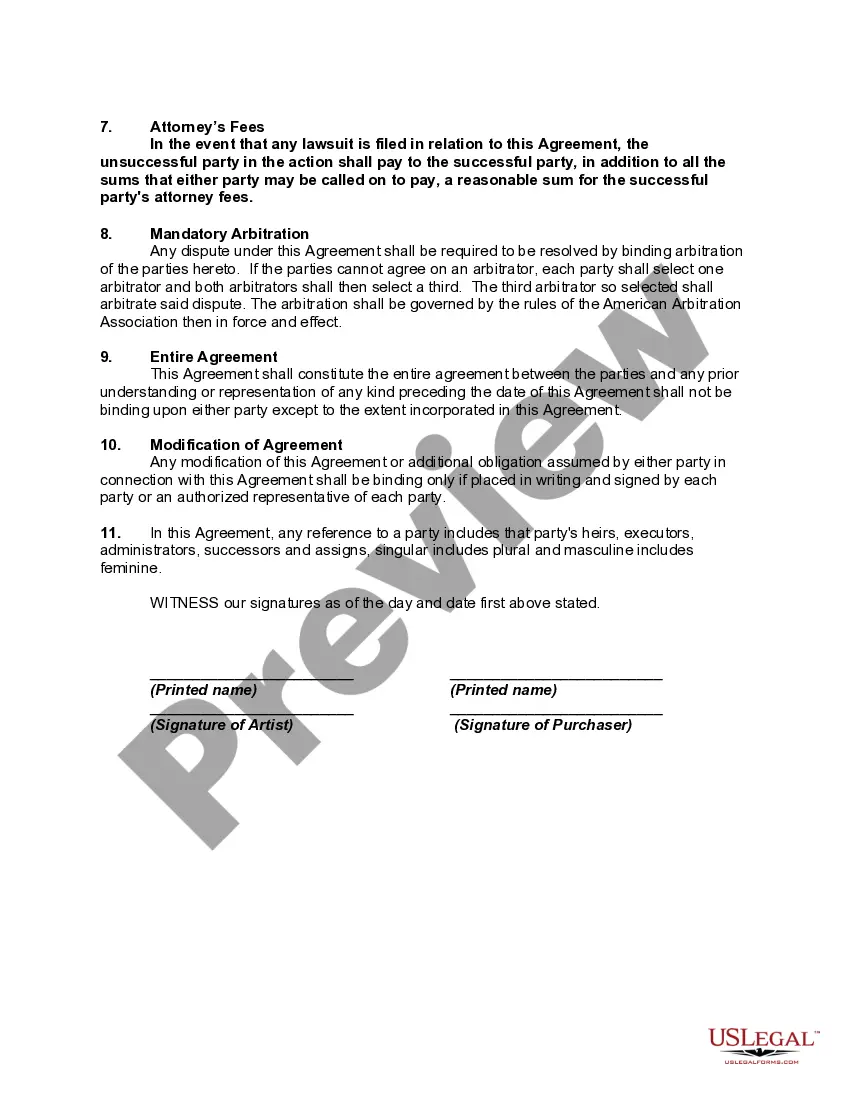 Get Sale of Painting with Reservation of Copyright Preview Sale of Painting with Reservation of Copyright