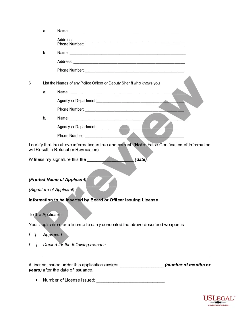 Get Application for Gun Permit Preview Application for Gun Permit
