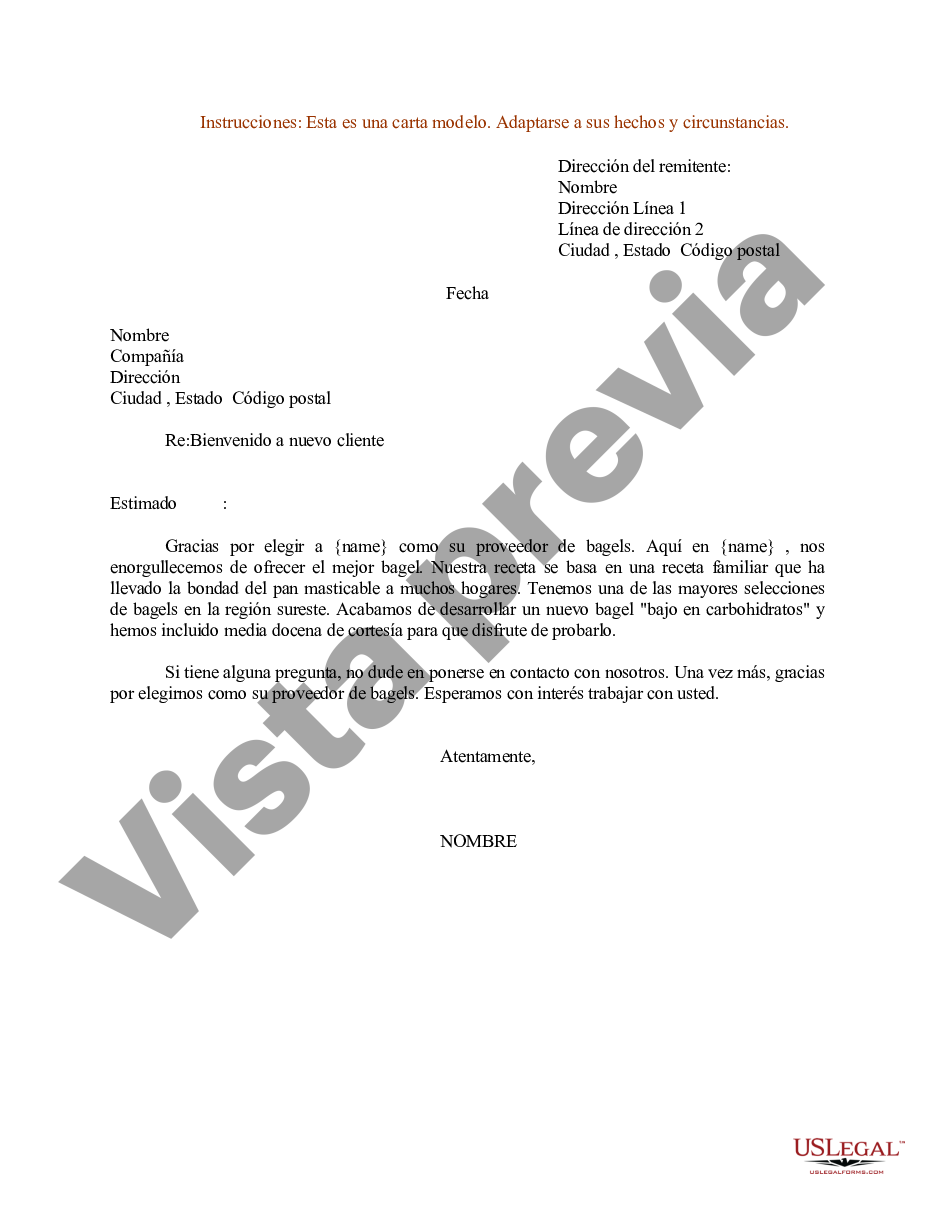 Carta De Bienvenida A Un Cliente Ejemplos Y Modelo Ku 1450