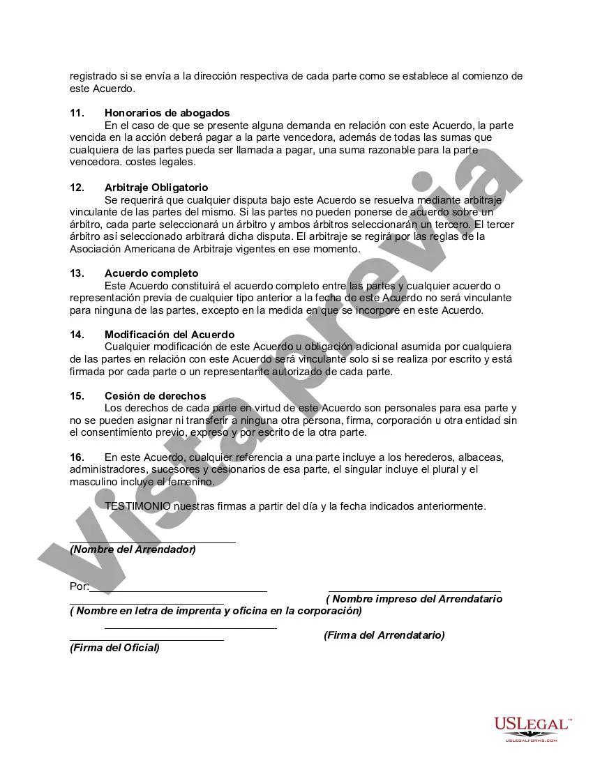 Preview Contrato de Arrendamiento de Espacio de Almacenamiento para Almacenamiento de Bienes Muebles en una Instalación de Almacenamiento Comercial