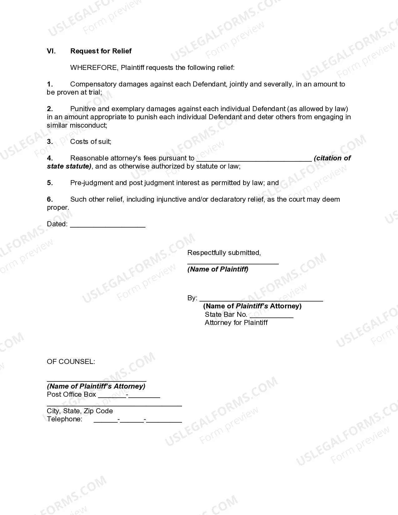 Preview Complaint against Police Officers and Municipality for False Arrest - Unlawful Detention