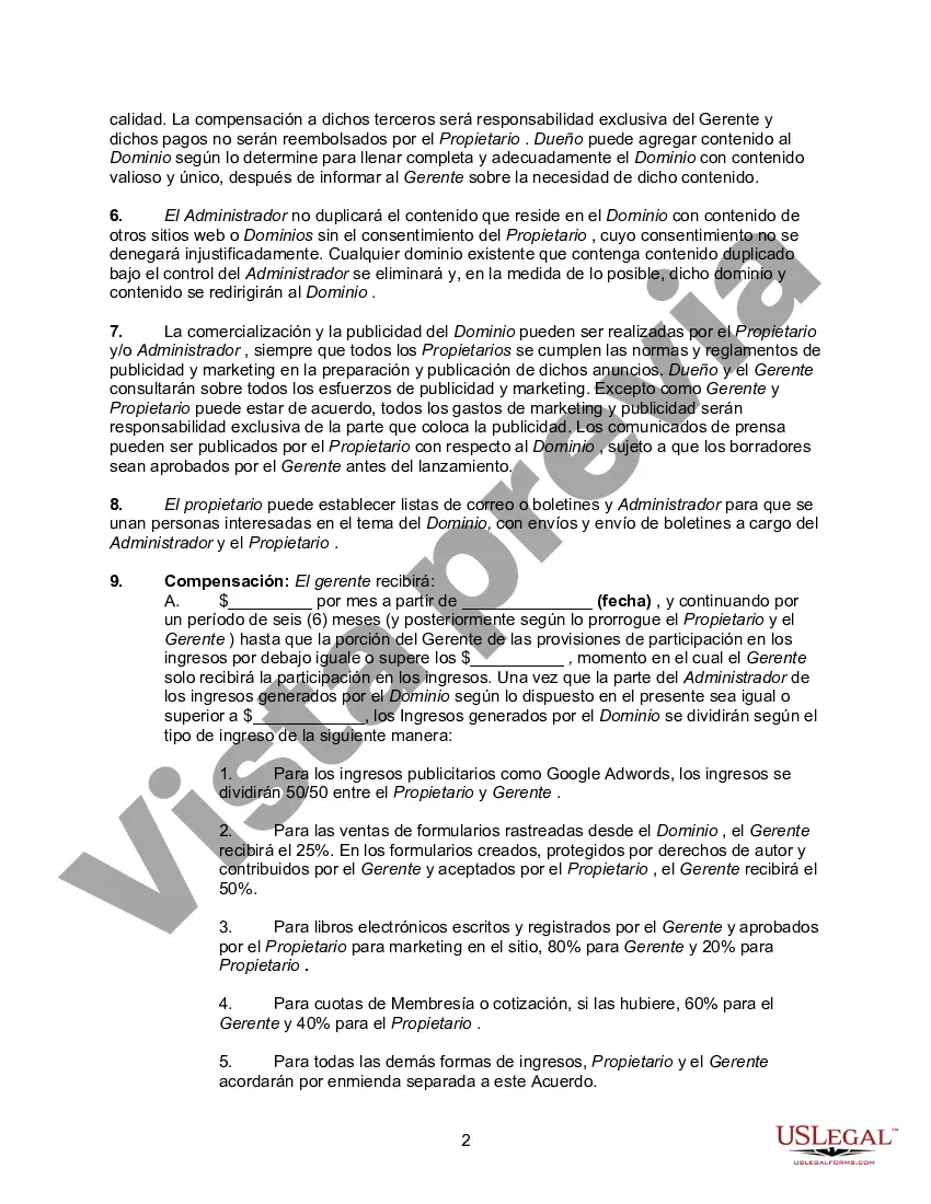 Preview Acuerdo para Administrar un Dominio de Internet