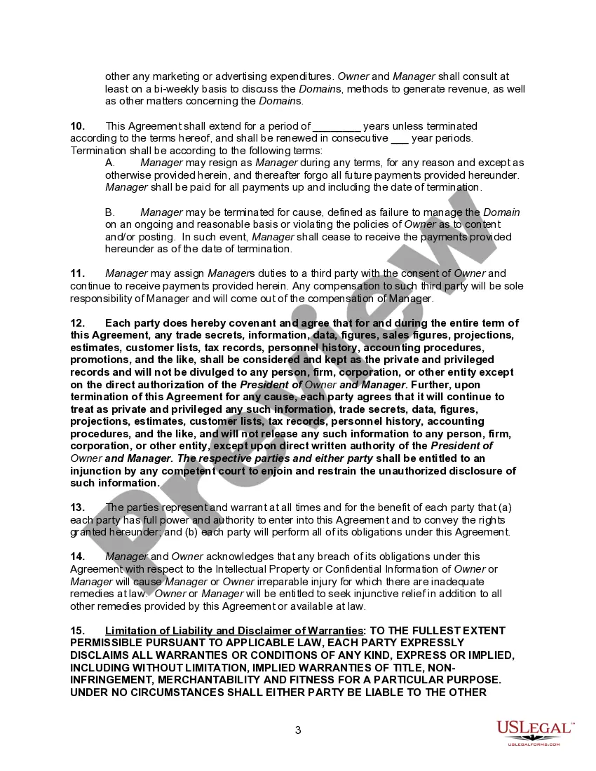 Get Agreement to Manage an Internet Domain Preview Agreement to Manage an Internet Domain