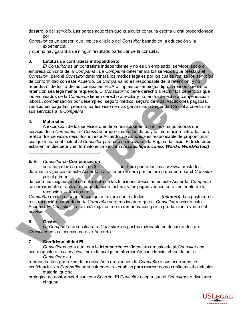 Preview Contrato de Servicios de Consultoría Informática en Materia de Diseño de Sitio Web