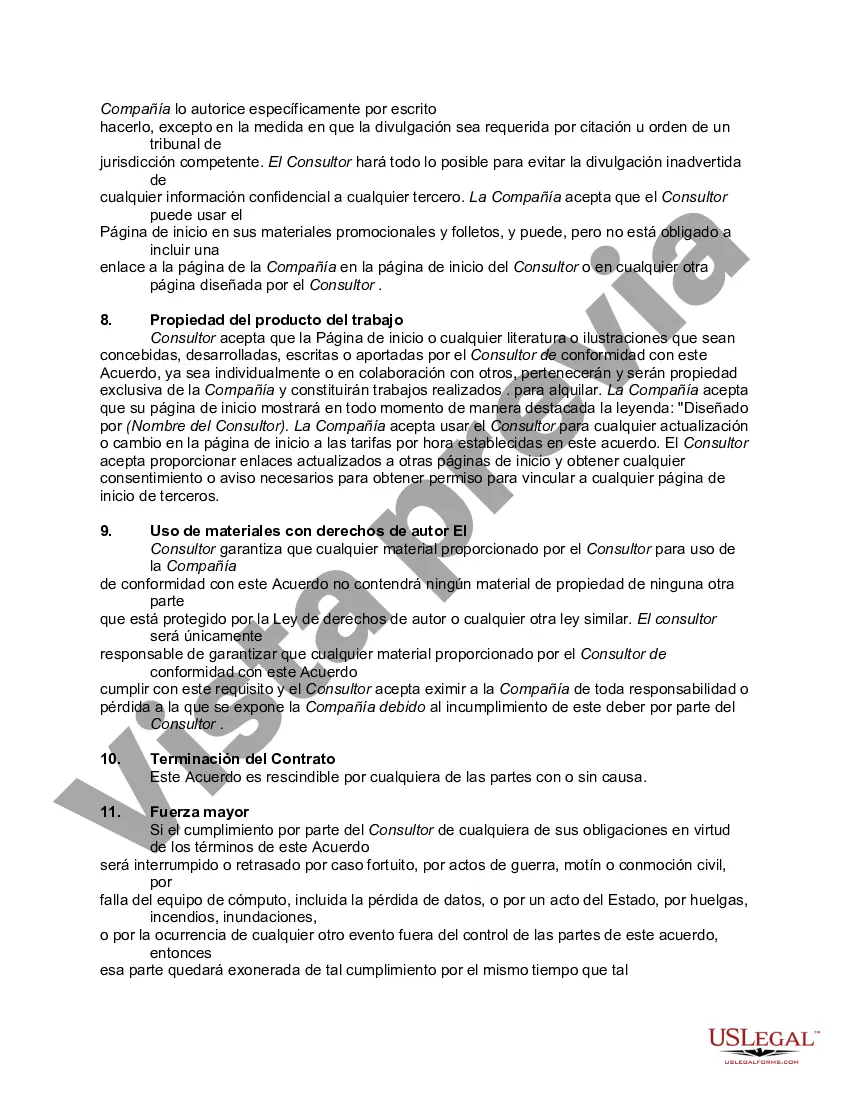 Preview Contrato de Servicios de Consultoría Informática en Materia de Diseño de Sitio Web