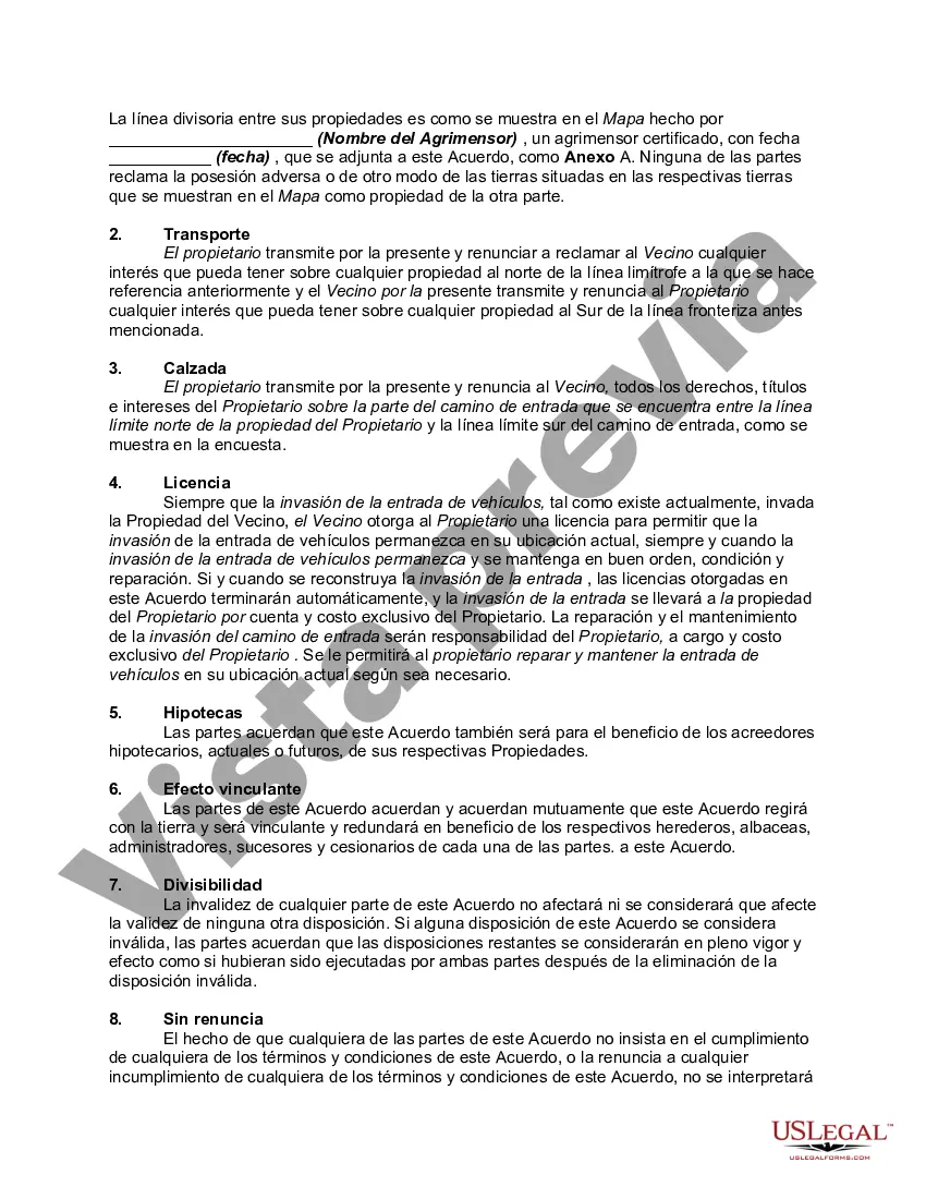 Preview Acuerdo de línea de límite con respecto a la cerca y la entrada de vehículos dentro de la línea de límite