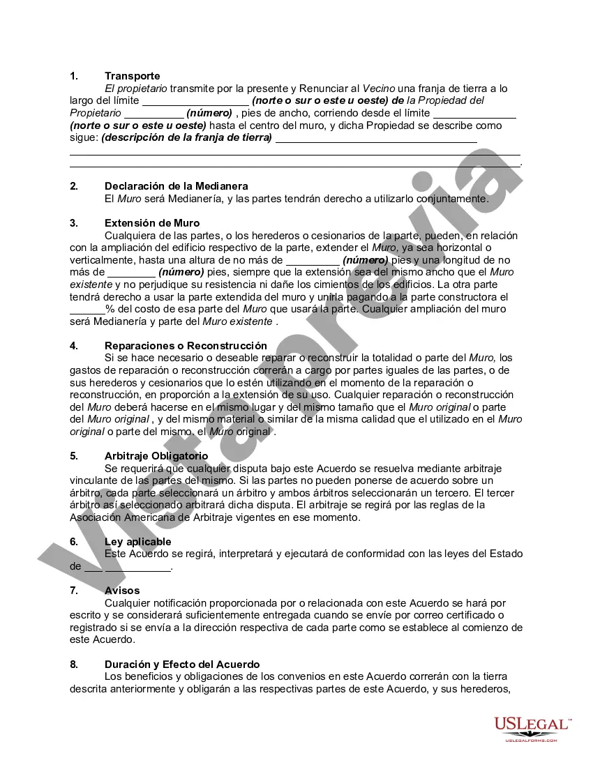 Preview Convenio de Establecimiento de Medianera con Cesión de Terreno para Subsanar Invasión