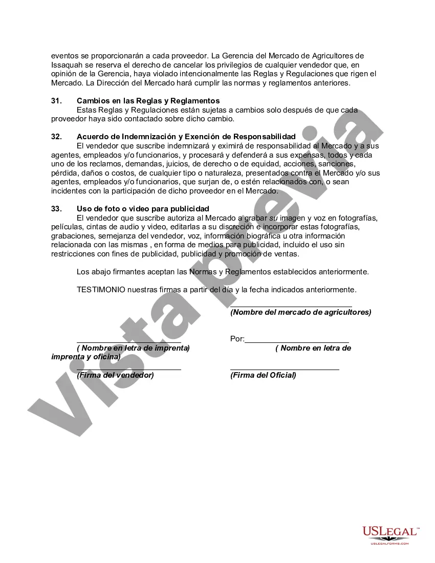 Preview Solicitud de Mercado de Agricultores y Reglas y Regulaciones