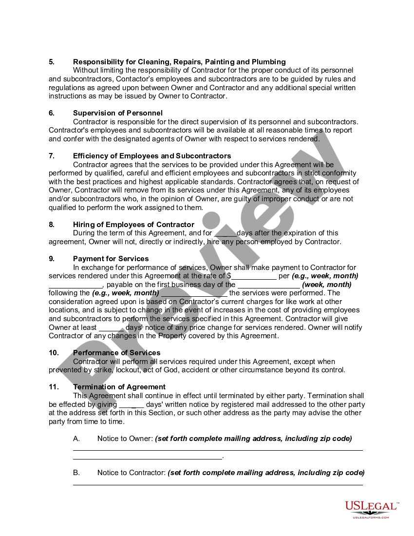 Agreement to Manage Painting - Agreement Painting Contract | US Legal Forms