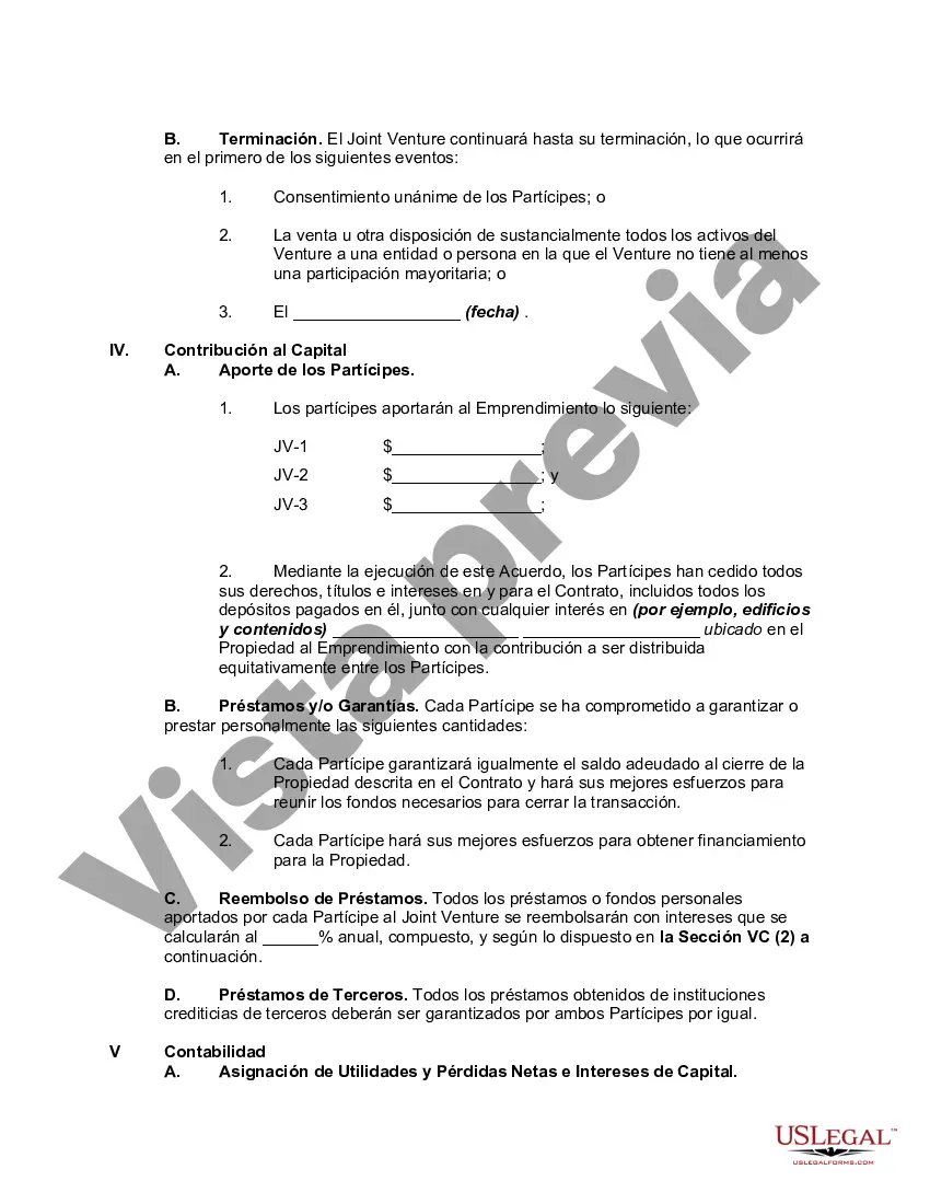Preview Acuerdo de empresa conjunta para poseer, desarrollar y operar un parque industrial