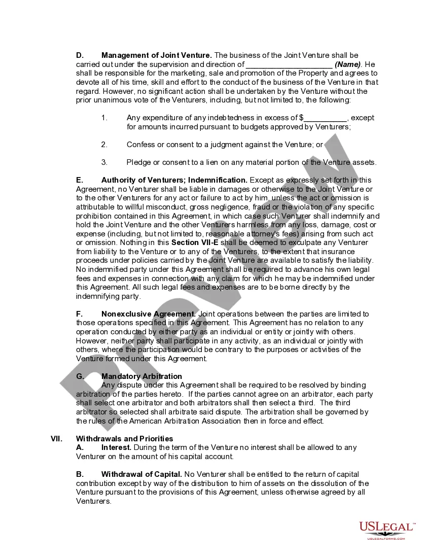 Get Joint Venture Agreement to Own, Develop, and Operate Industrial Park Preview Joint Venture Agreement to Own, Develop, and Operate Industrial Park