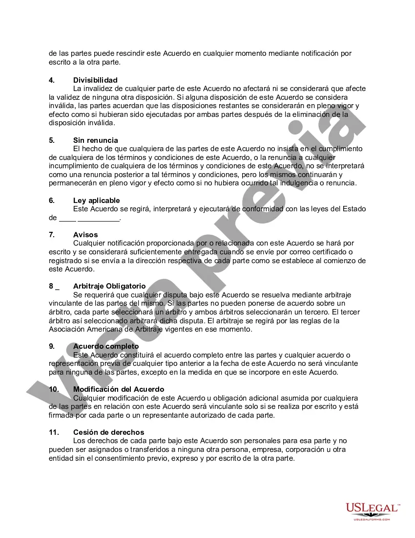Preview Contrato de asistencia a tiempo parcial de un contratista independiente