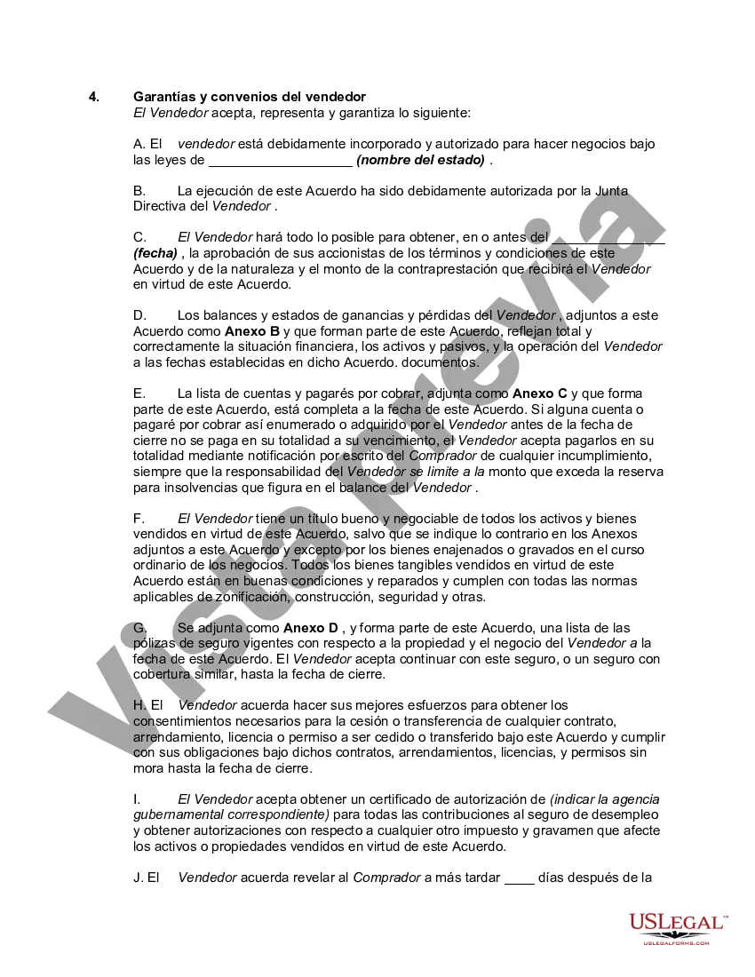 Preview Acuerdo de compra de activos corporativos