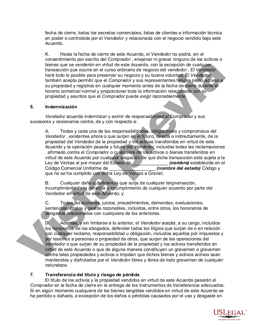 Preview Acuerdo de compra de activos corporativos