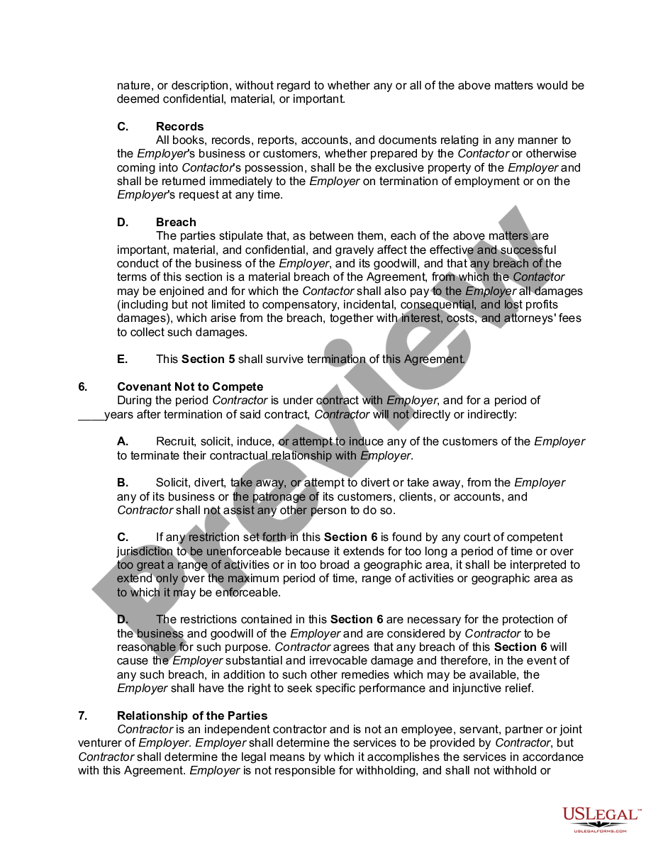 page 1 Contract with Administrative Logistics Assistant preview
