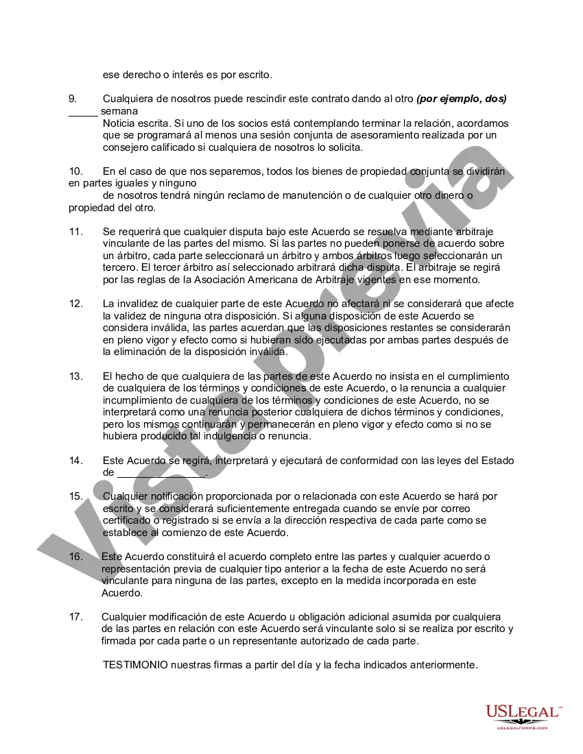 Preview Acuerdo de Sociedad Doméstica