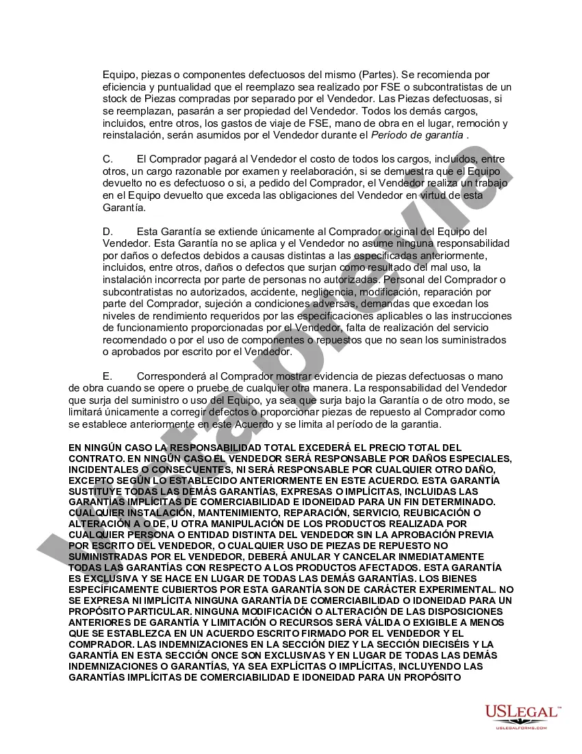 Preview Acuerdo de Venta de Equipos y Software Relacionado