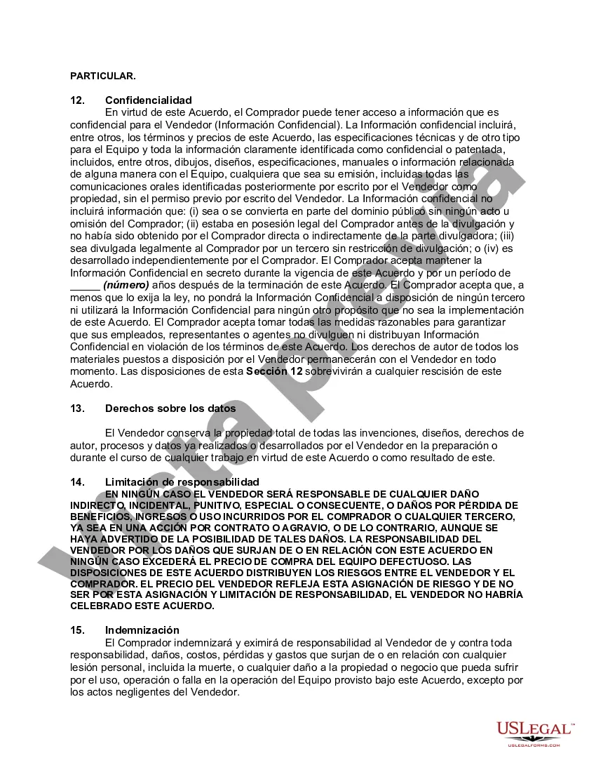 Preview Acuerdo de Venta de Equipos y Software Relacionado