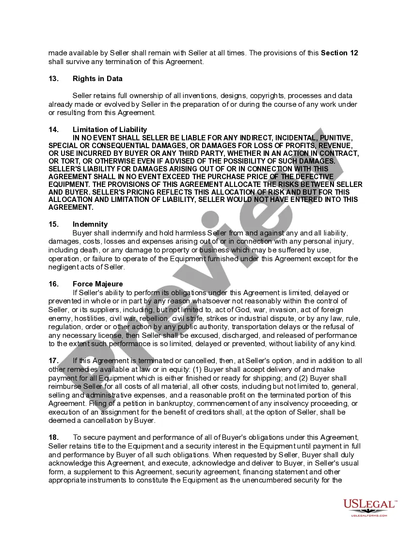 Get Agreement for Sale Equipment and Related Software Preview Agreement for Sale Equipment and Related Software