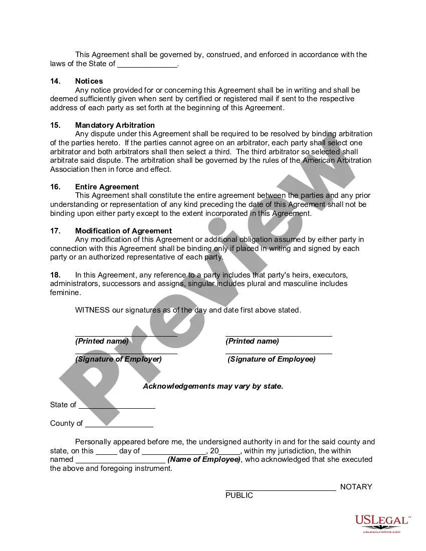 Free Severance Agreement Template