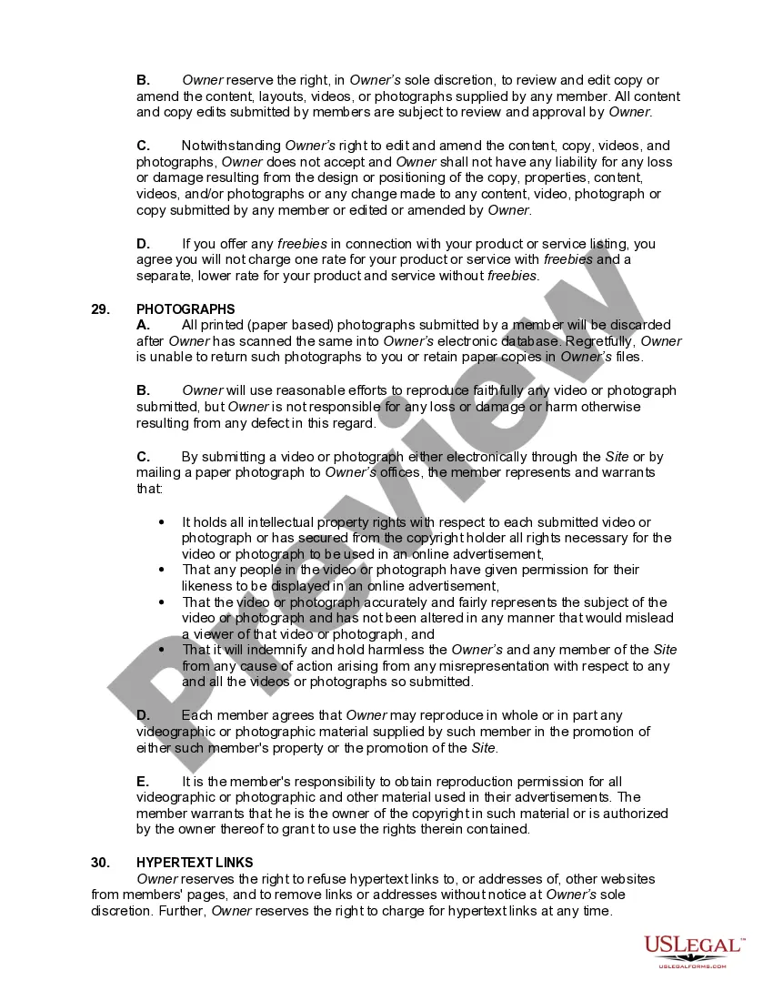 Get Terms of Use for Online Classified and Online Advertising Services - Privacy Policy and Intellectual Property Use Preview Terms of Use for Online Classified and Online Advertising Services - Privacy Policy and Intellectual Property Use