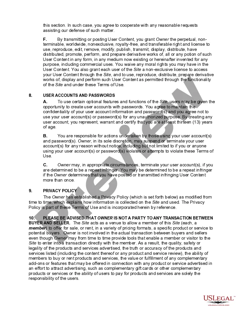 Get Terms of Use for Online Classified and Online Advertising Services - Privacy Policy and Intellectual Property Use Preview Terms of Use for Online Classified and Online Advertising Services - Privacy Policy and Intellectual Property Use