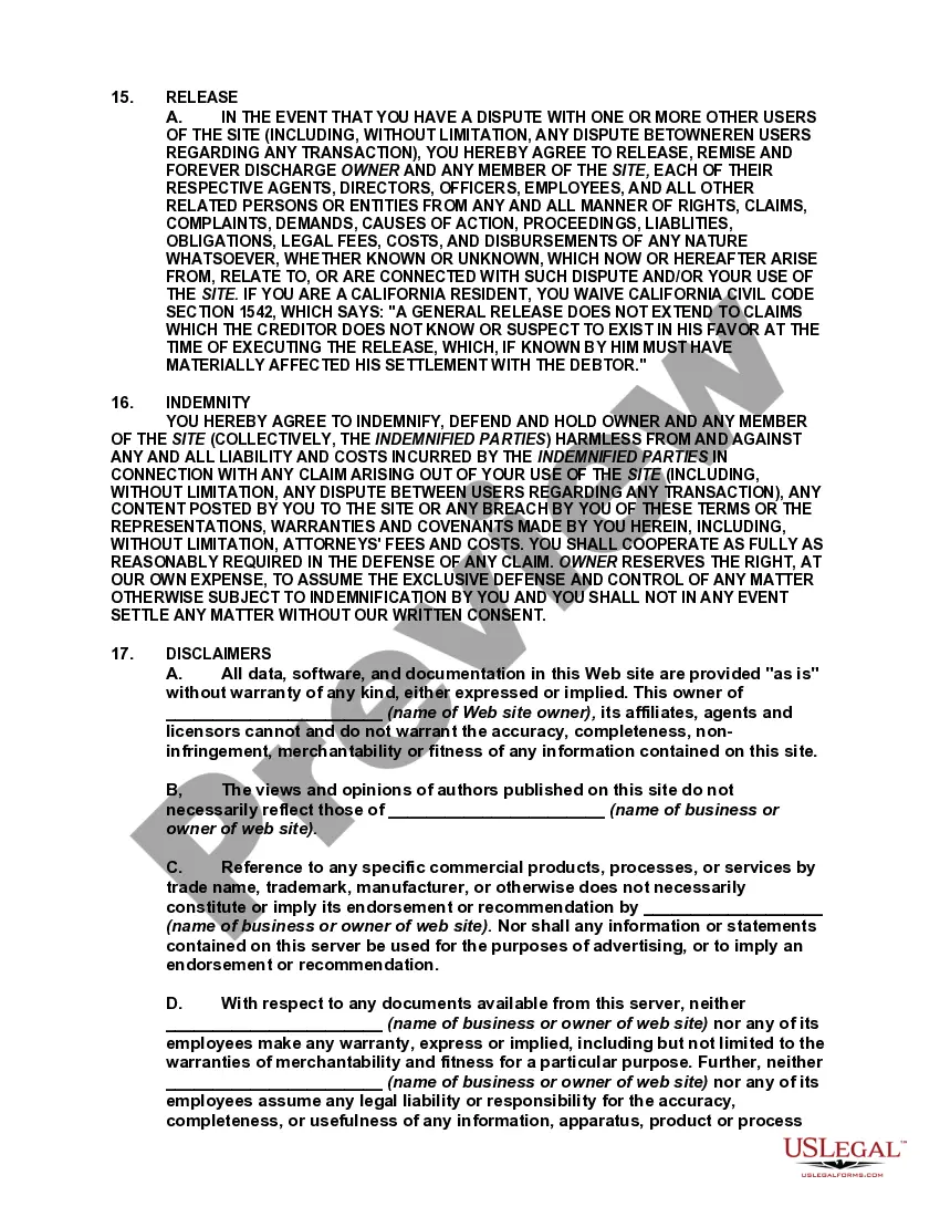 Get Terms of Use for Online Classified and Online Advertising Services - Privacy Policy and Intellectual Property Use Preview Terms of Use for Online Classified and Online Advertising Services - Privacy Policy and Intellectual Property Use