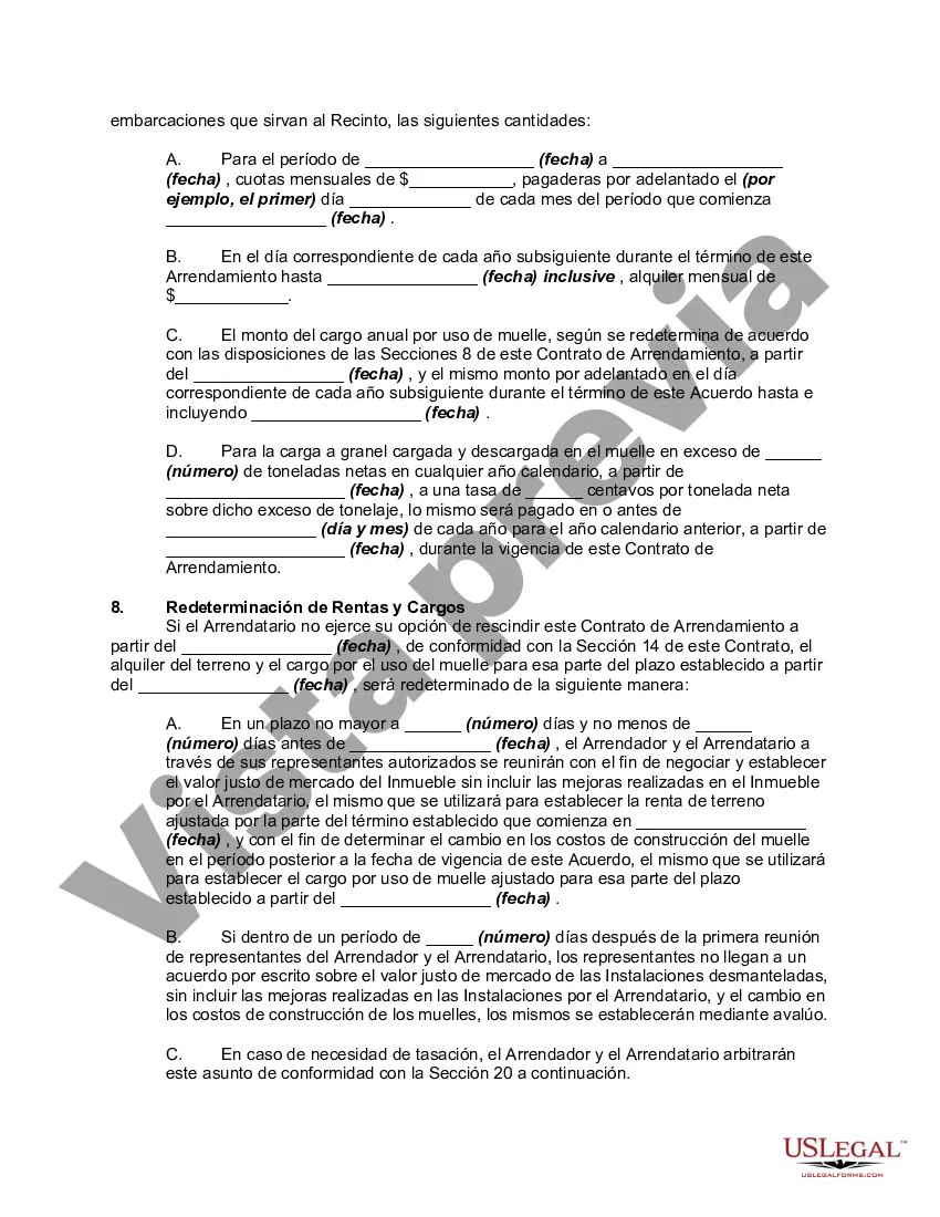 Preview Contrato de arrendamiento de instalaciones portuarias entre la ciudad y la corporación