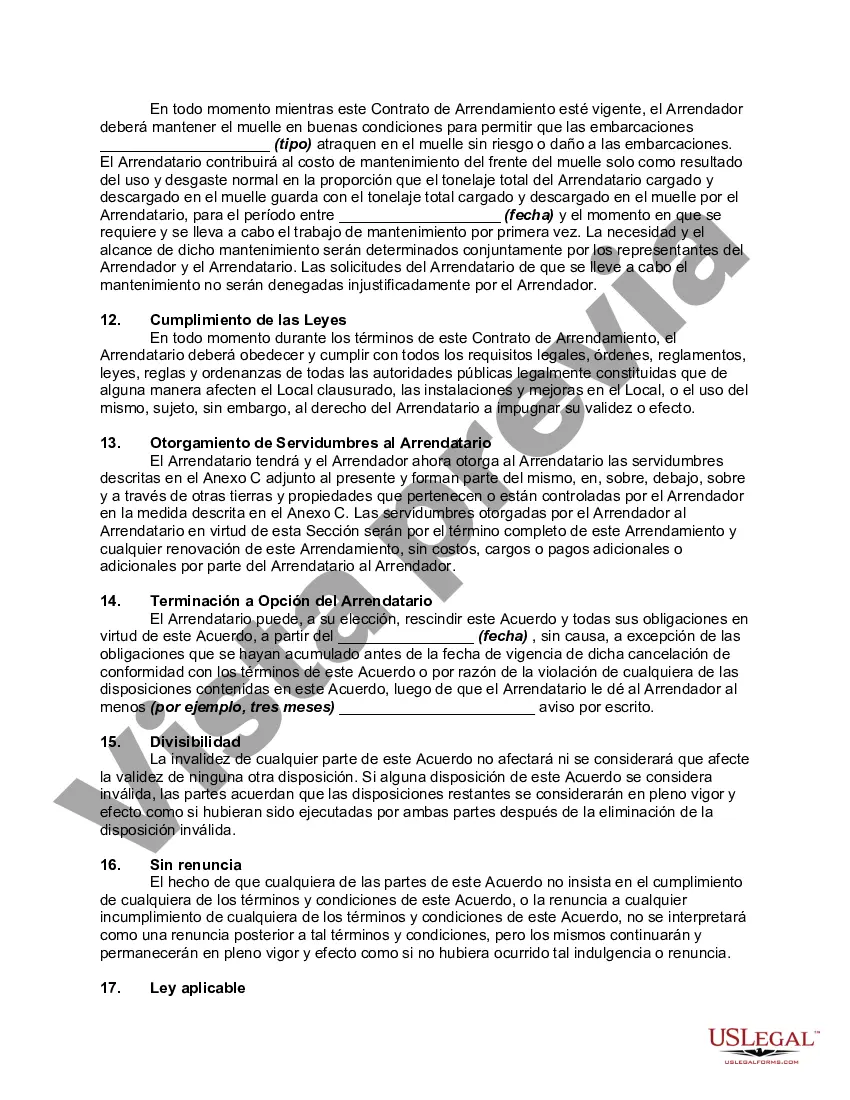 Preview Contrato de arrendamiento de instalaciones portuarias entre la ciudad y la corporación