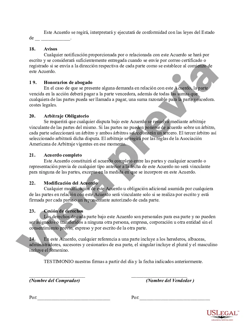 Preview Acuerdo de compra de nombre de dominio