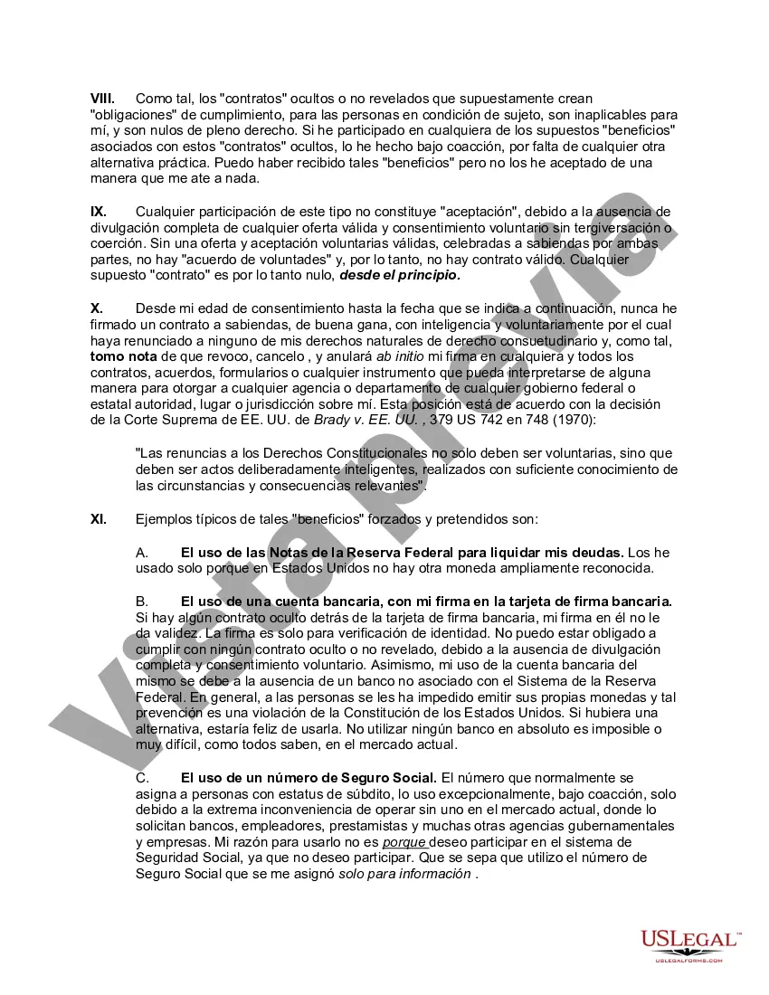 Preview Declaración Jurada de Veracidad Comercial