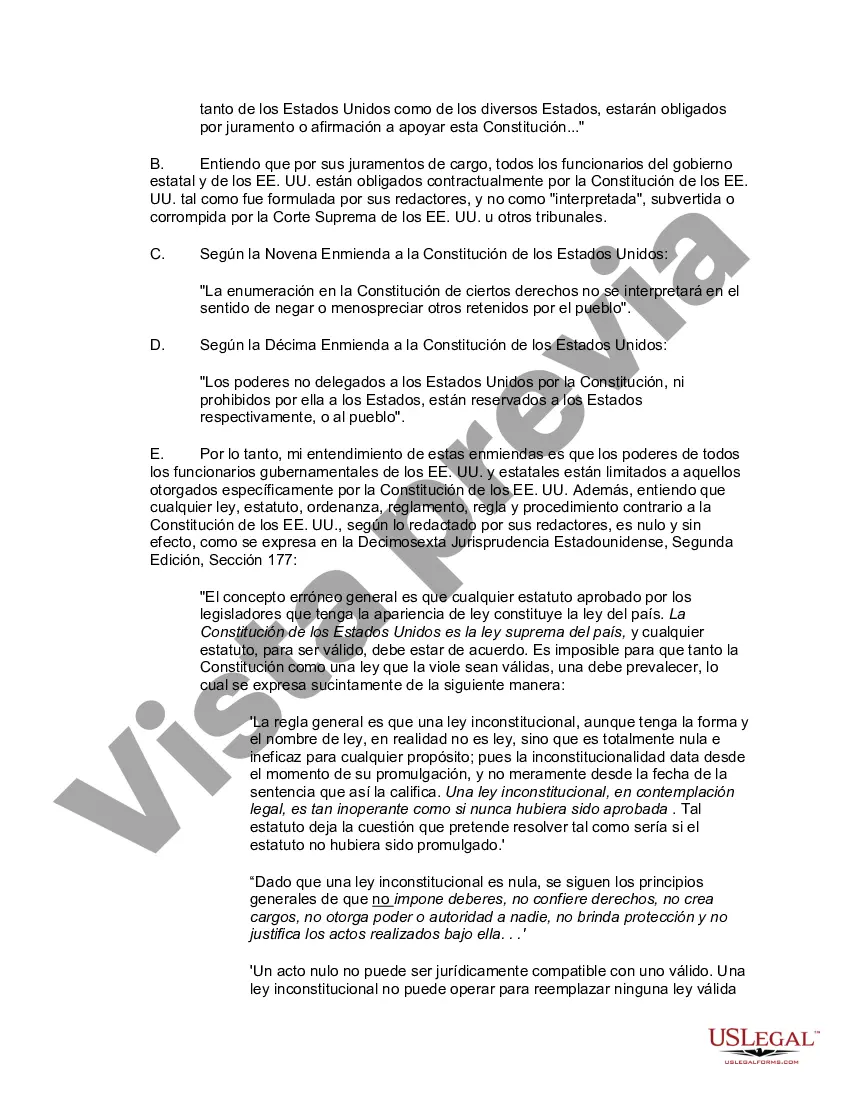 Preview Declaración Jurada de Veracidad Comercial
