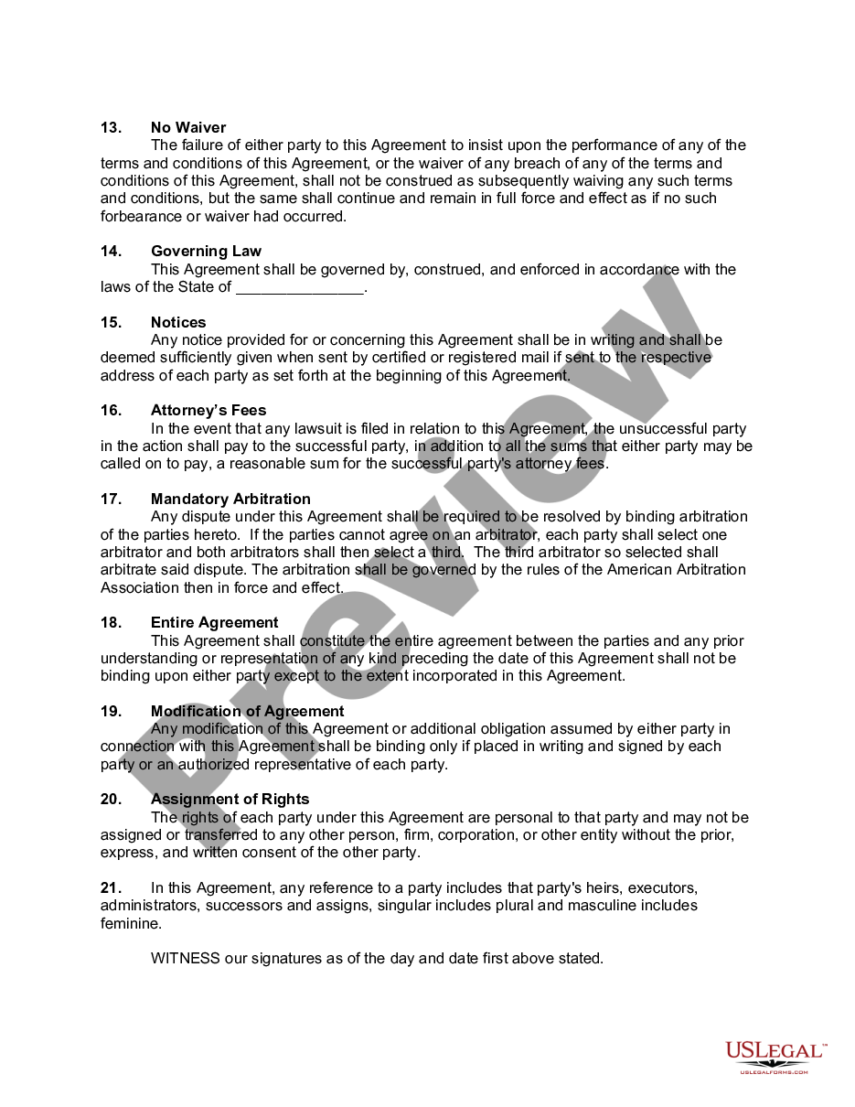 page 4 Contract between Talent Agency and Photographer with Regard to Stock Photographs preview