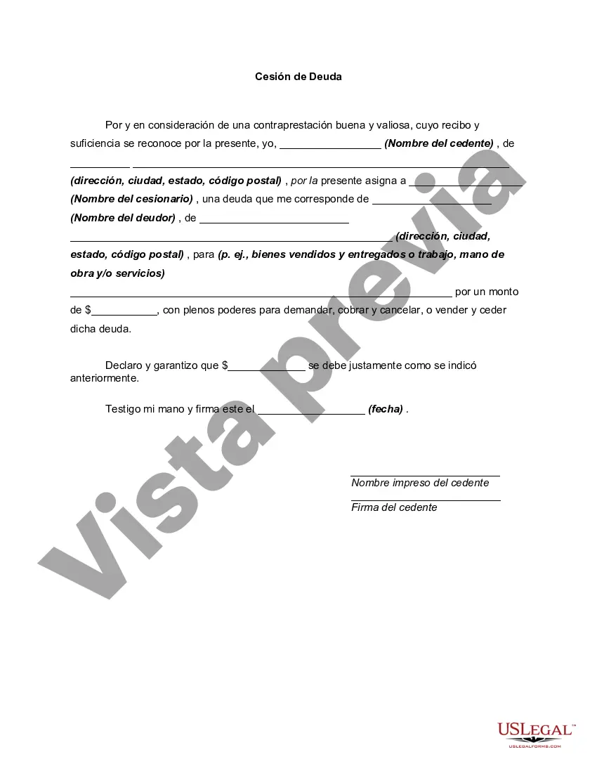 Preview Cesión de Deuda