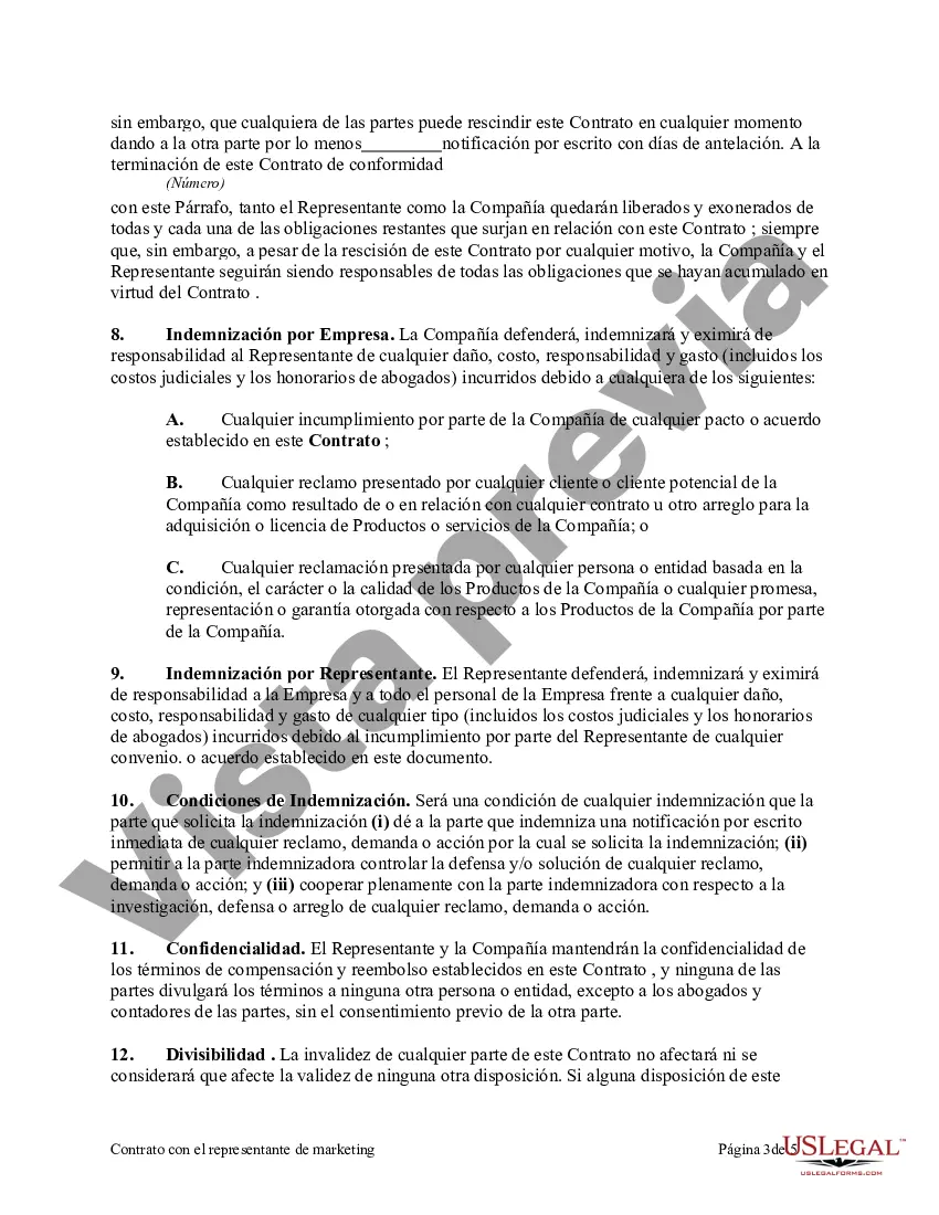 Preview Contrato con representante de marketing