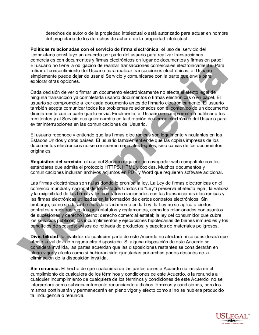 Get Acuerdo de términos de uso en relación con el servicio de firma digital Preview Acuerdo de términos de uso en relación con el servicio de firma digital