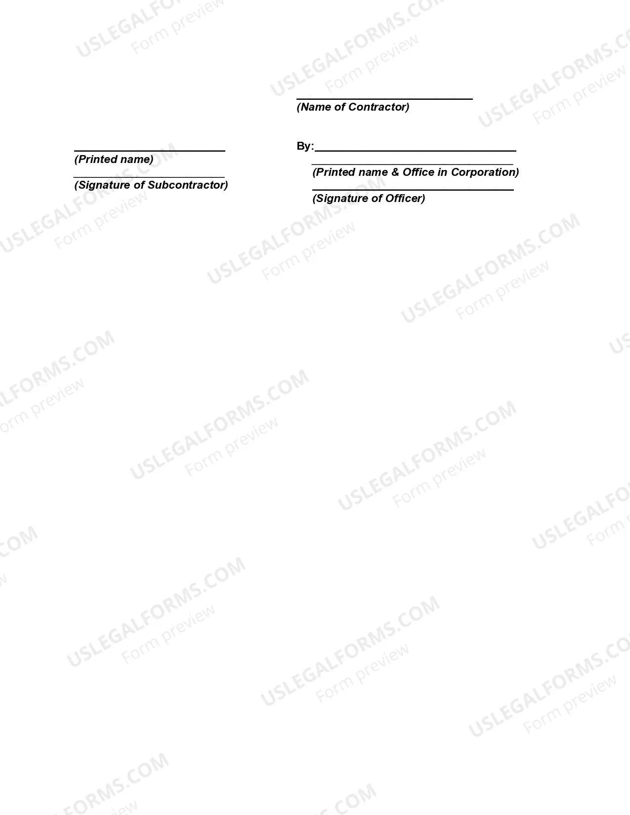 Preview Subcontractor Agreement for Insurance