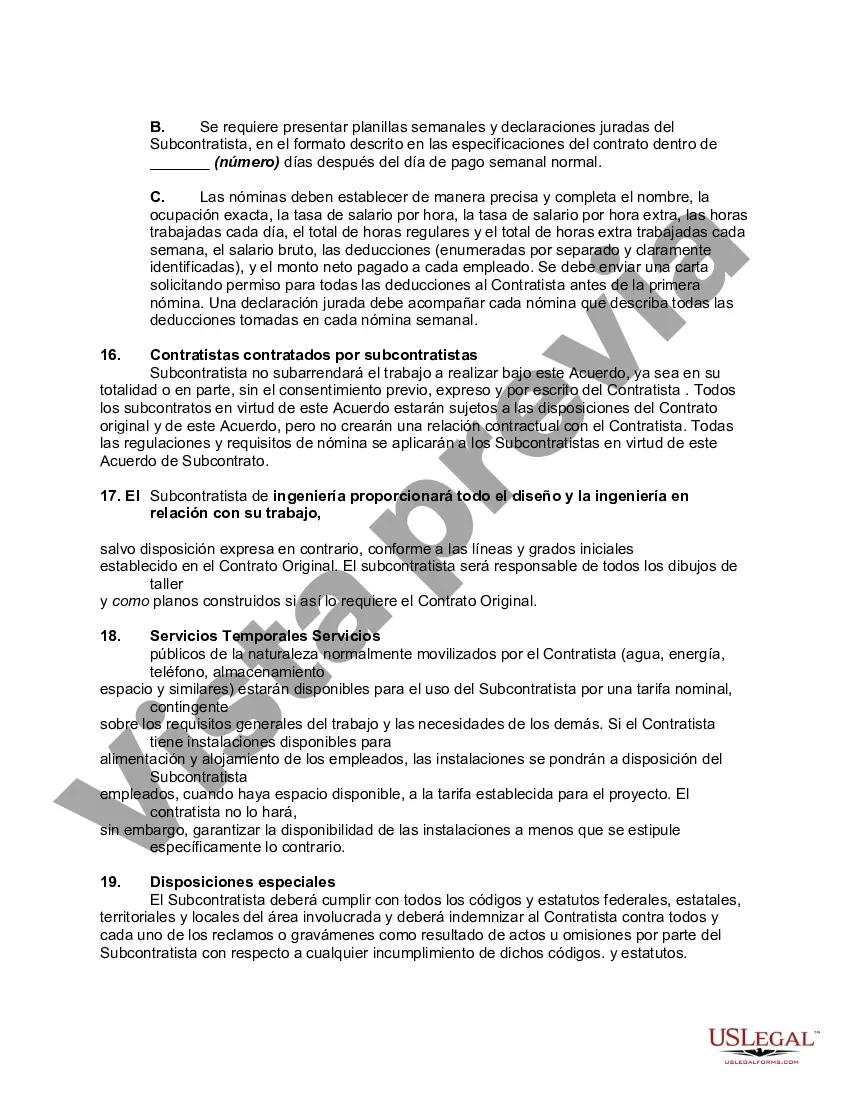 Preview Acuerdo de Subcontratista de Servicios Profesionales
