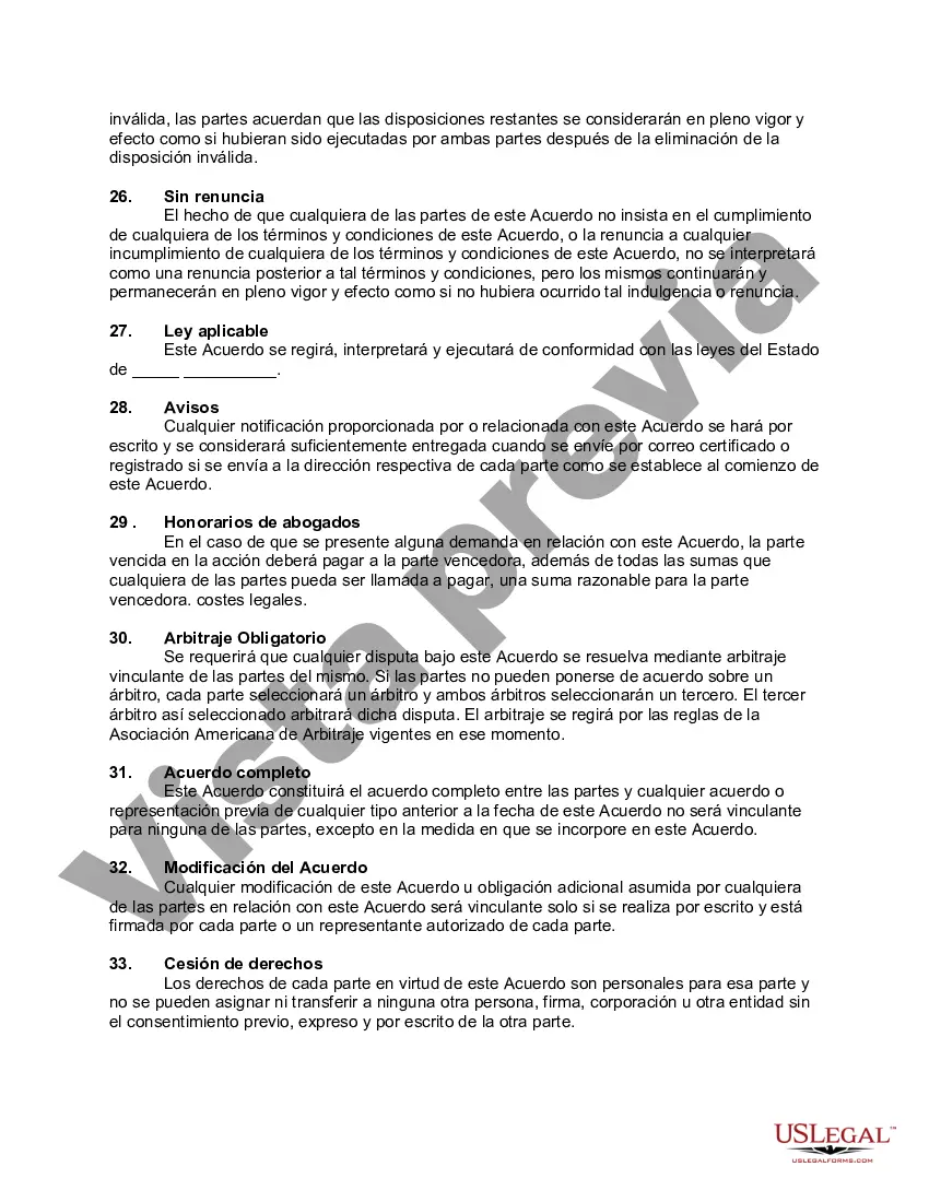 Preview Contrato de Subcontratación de Servicios de Seguridad