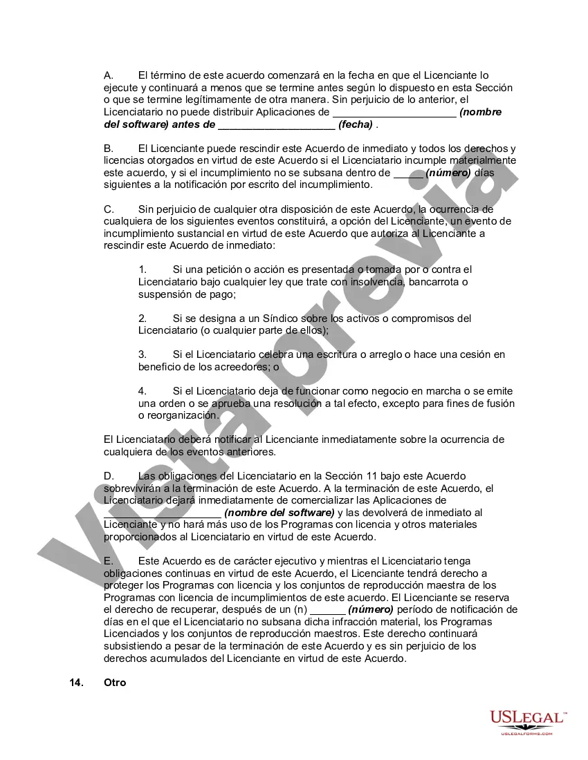 Preview Acuerdo de licencia de software