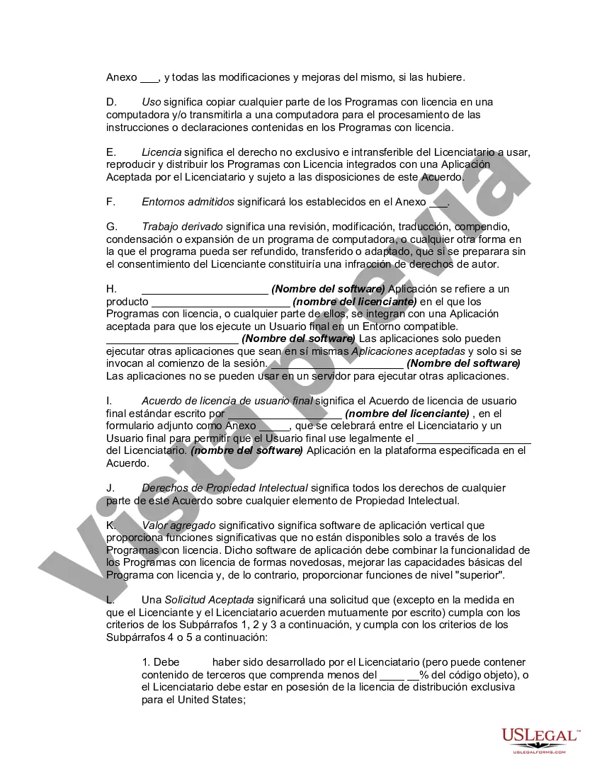 Preview Acuerdo de licencia de software