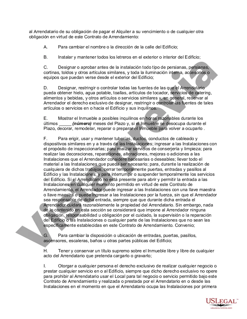 Preview Arrendamiento de espacio de oficina detallado con el arrendatario para pagar la parte prorrateada de los gastos