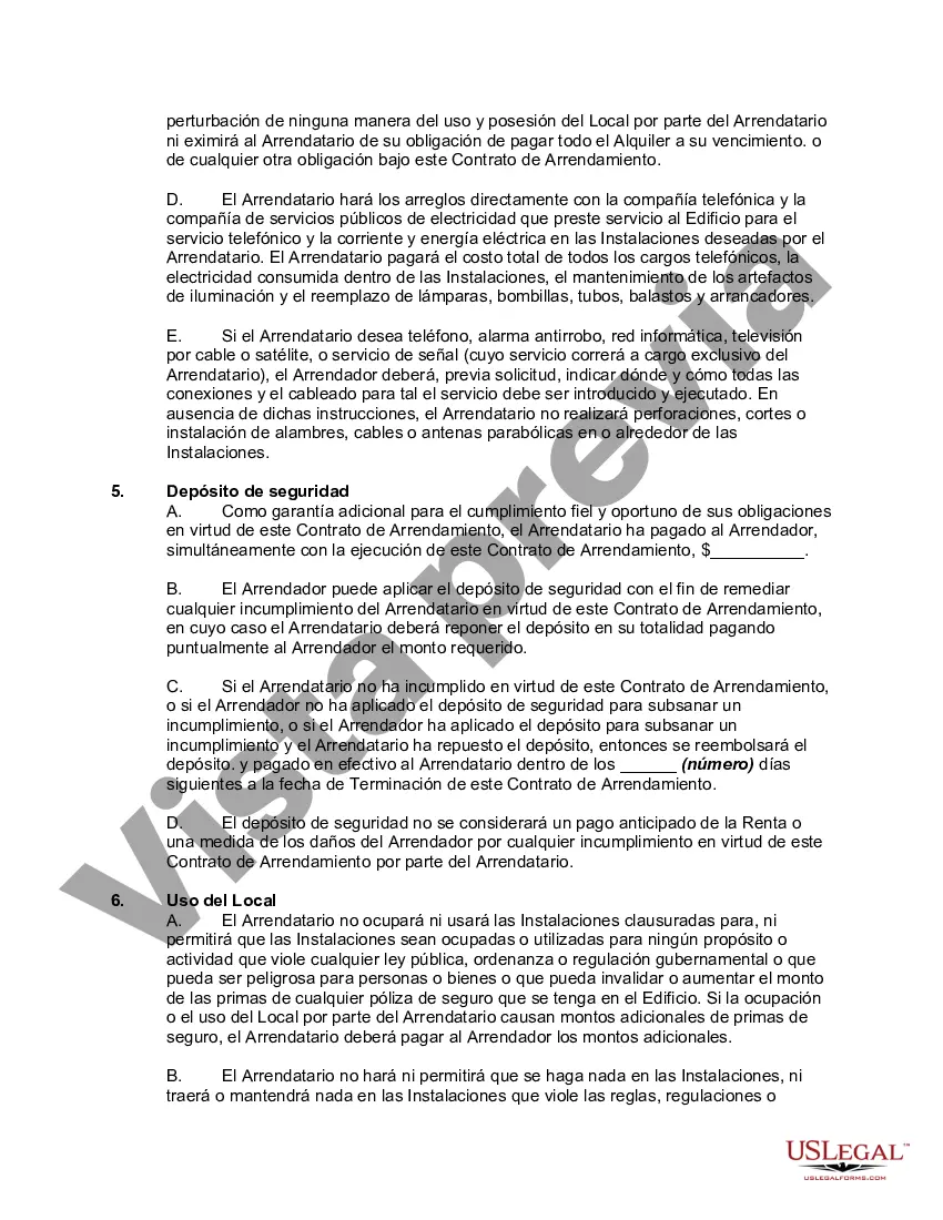 Preview Arrendamiento de espacio de oficina detallado con el arrendatario para pagar la parte prorrateada de los gastos