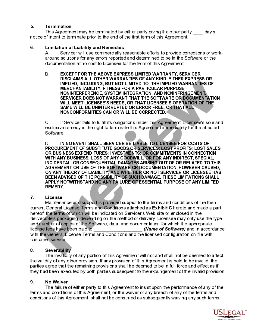 Get Software Maintenance Agreement Preview Software Maintenance Agreement