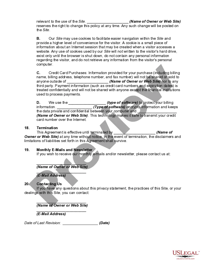 Get Privacy Policy and Terms of Use for Web Site which Provides Test Preparation Services for Medical Licensing Exams Preview Privacy Policy and Terms of Use for Web Site which Provides Test Preparation Services for Medical Licensing Exams