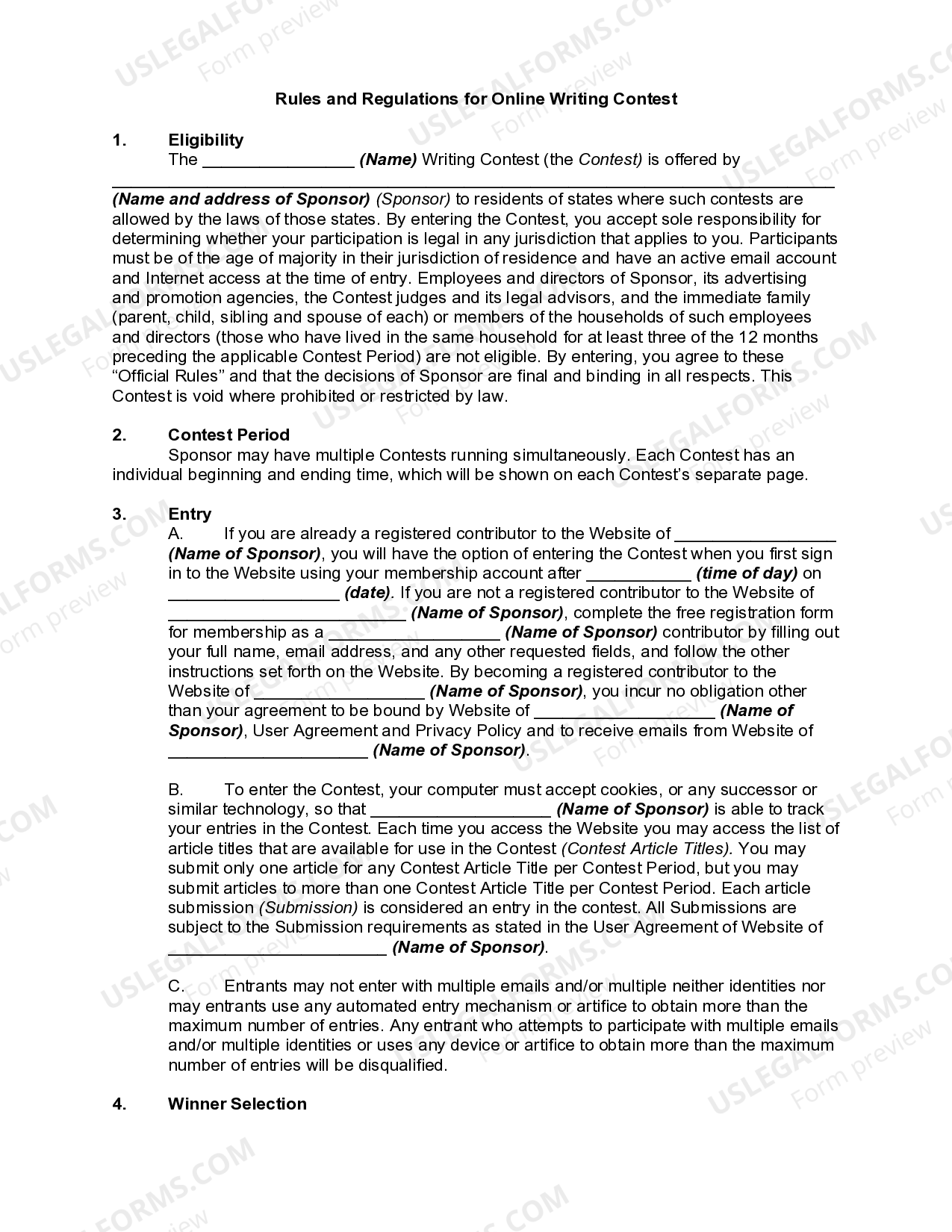 West Virginia Rules and Regulations for Online Writing Contest