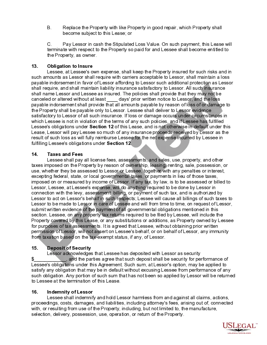 Get Detailed Personal Property Lease with Option to Purchase Preview Detailed Personal Property Lease with Option to Purchase