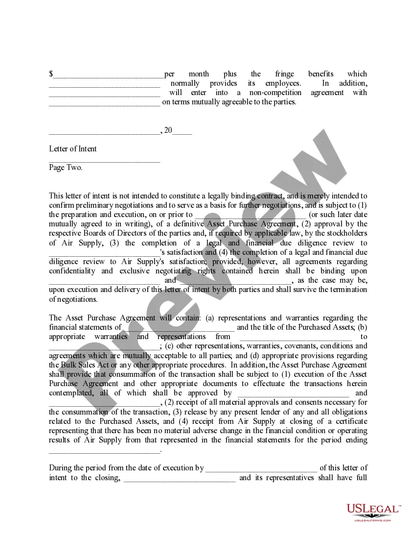 Get Sample Letter for Letter of Intent to Purchase Preview Sample Letter for Letter of Intent to Purchase