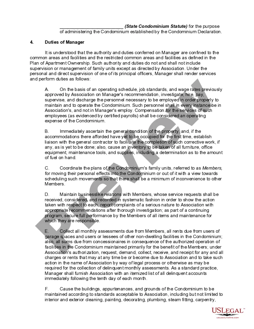 Get Agreement to Manage Condominium Complex Preview Agreement to Manage Condominium Complex